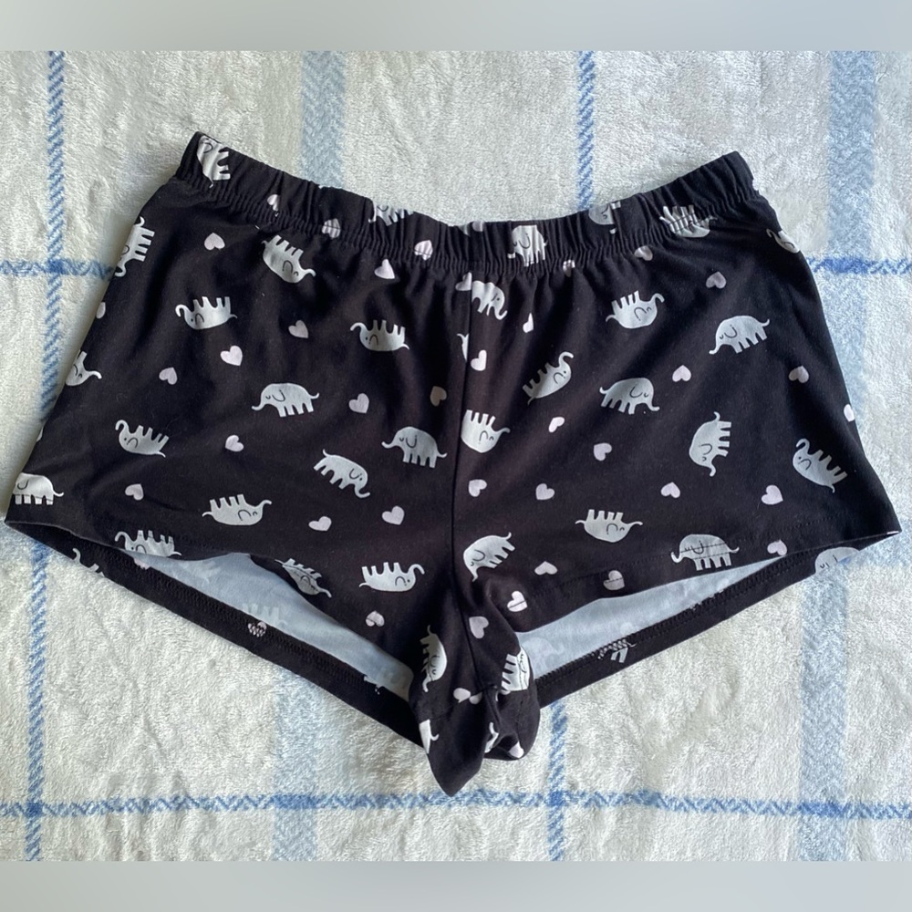 elephant elastic waist shorts